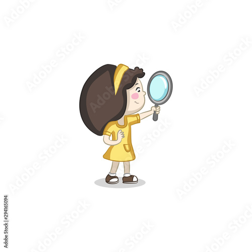 Girl with a Magnifying Glass