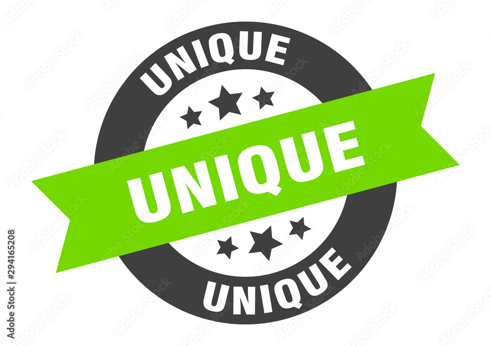 Obraz premium unique sign. unique black-green round ribbon sticker