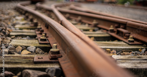 Bild auf Leinwand Eisenbahnweiche