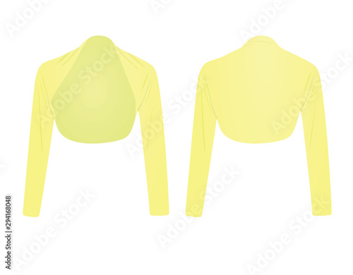Woman yellow bolero. vector illustration