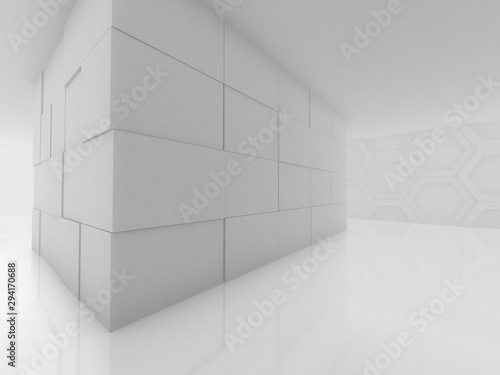 Abstract modern architecture background. 3D