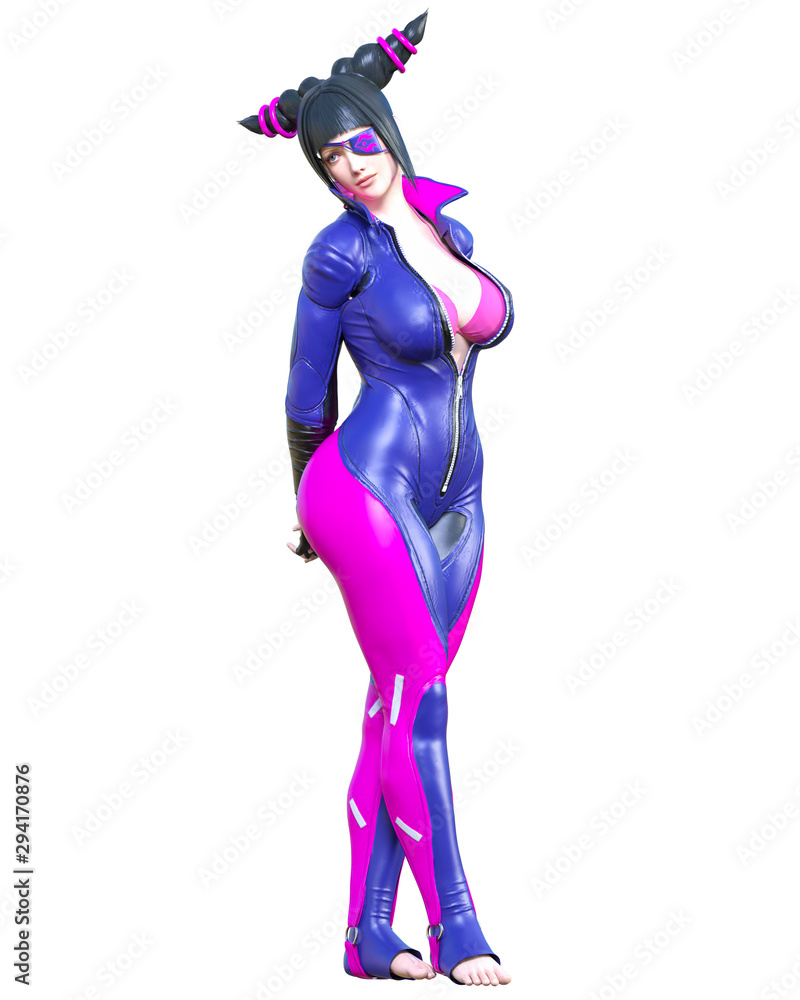 3D comics cosplay anime girl. 3D comics cosplay anime girl.