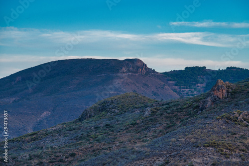 mountainous landscape with clouds near Ugijar (Spain) © Javier