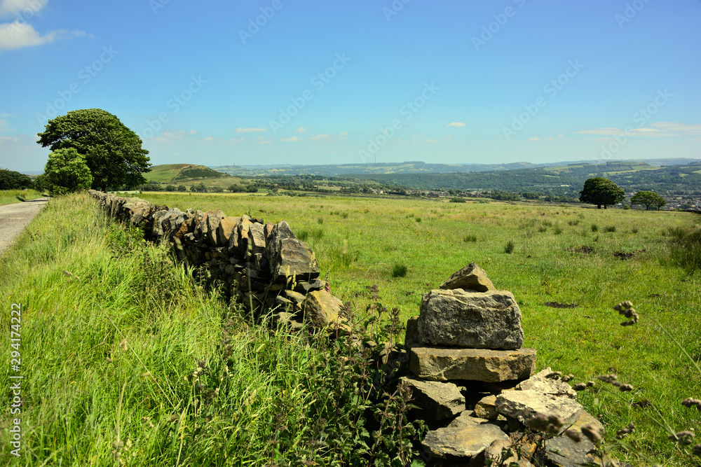 View East from Dear Hill End, Meltham, Yorkshire to Emley Moor (18 Miles,