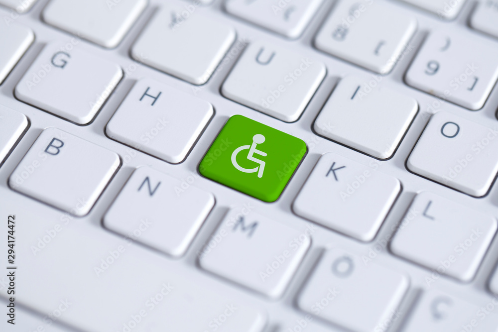 Accessibility disability computer icon. - obrazy, fototapety, plakaty 