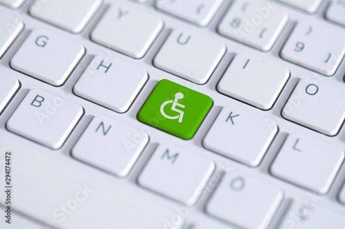 Accessibility disability computer icon.