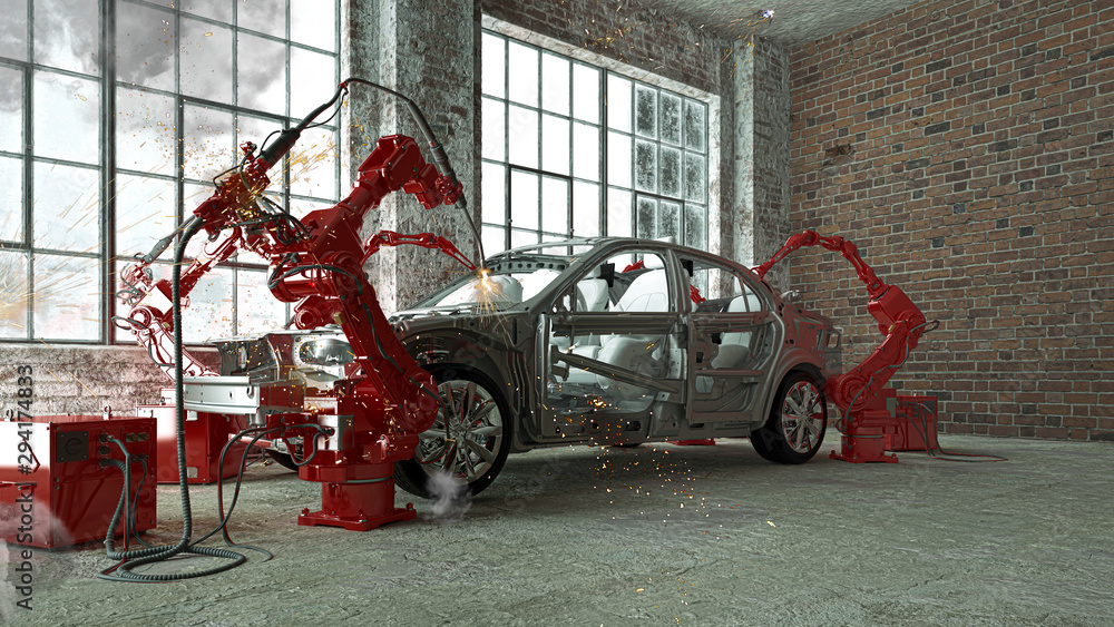 Industry 4.0 Automotive, manufacturing processes, robot manipulators