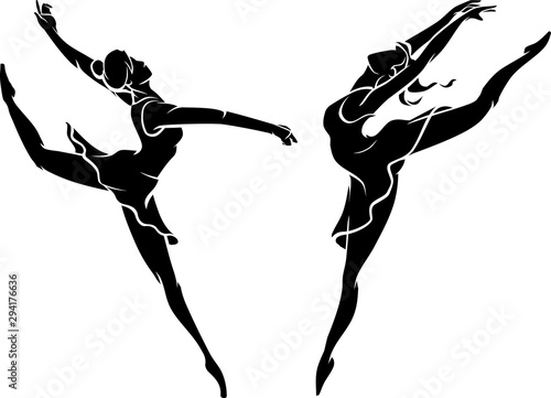 Ballerina Silhouette Set