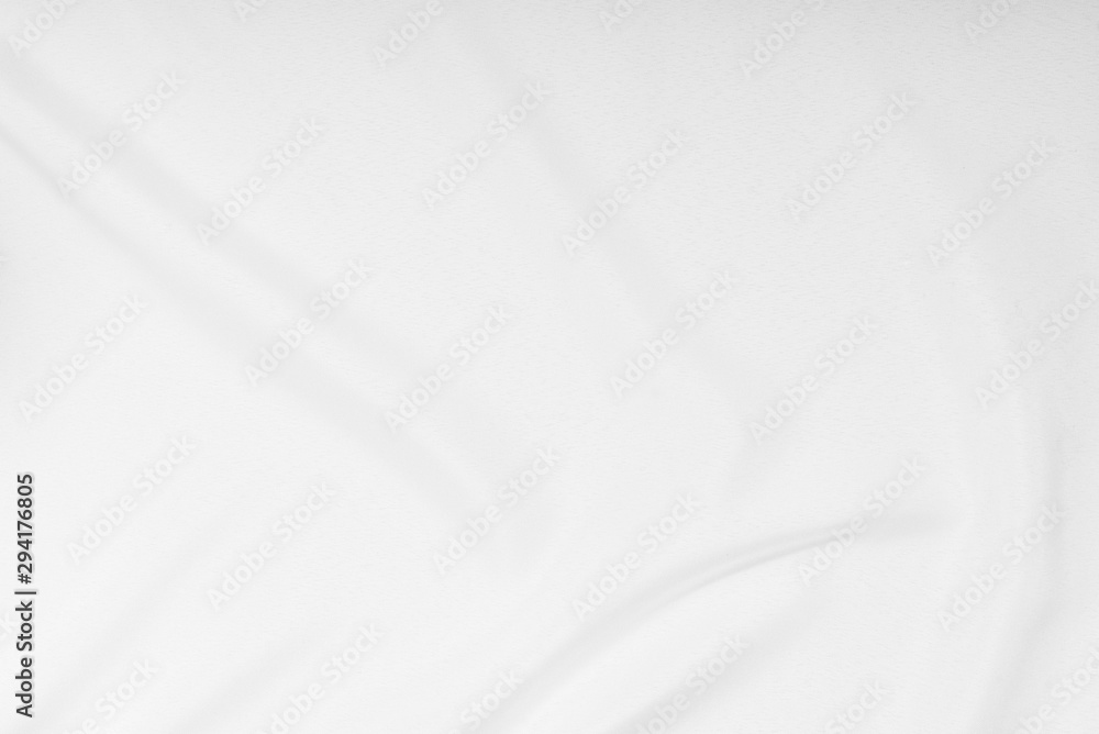 Details, High image resolution of the white fabric, cloth wave texture background, Empty space.