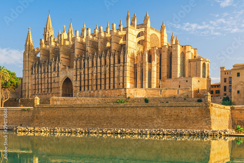 Cathedral of Santa Maria of Palma or La Seu in Mallorca island, Majorca, Spain