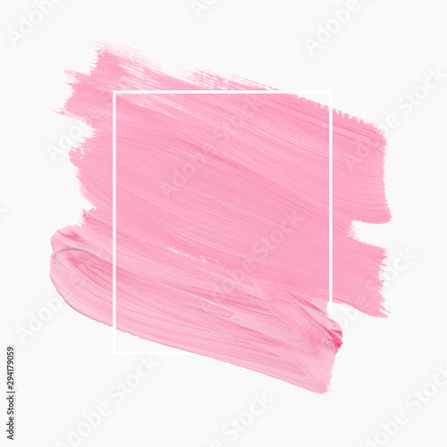 Pink brush stroke painted background vector. Perfect design for headline, logo and sale banner. 