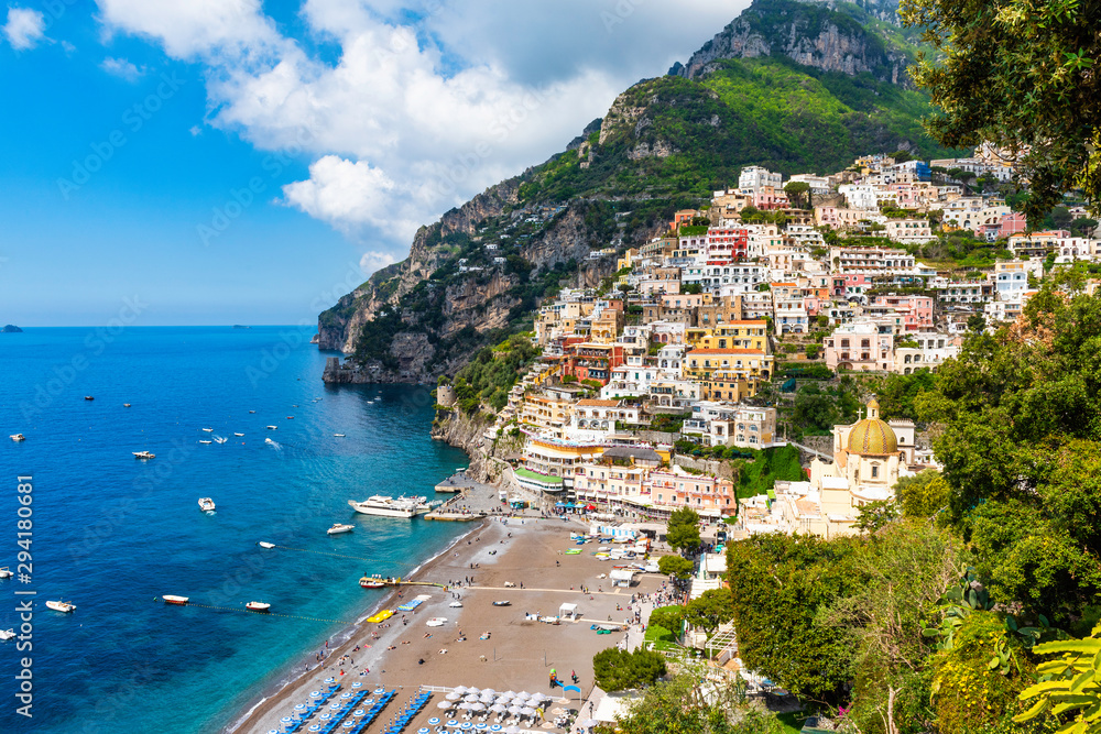 The beautiful Italian town of Positano on the Amalfi Coast