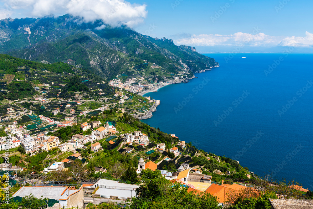 View from the old Italian town of Ravello, situated on the beautiful Amalfi Coast