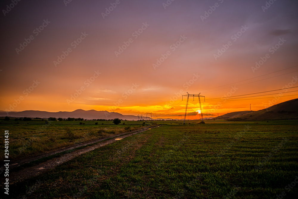 Obraz premium Sunset colors in the summer