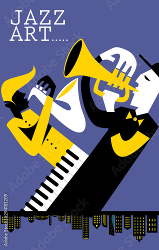 Unique City Jazz Artwork Poster (Vector Art)