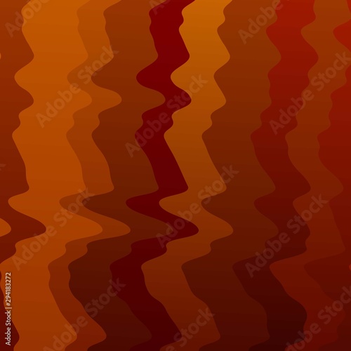 Dark Orange vector background with bent lines. Colorful geometric sample with gradient curves.  Pattern for commercials  ads.