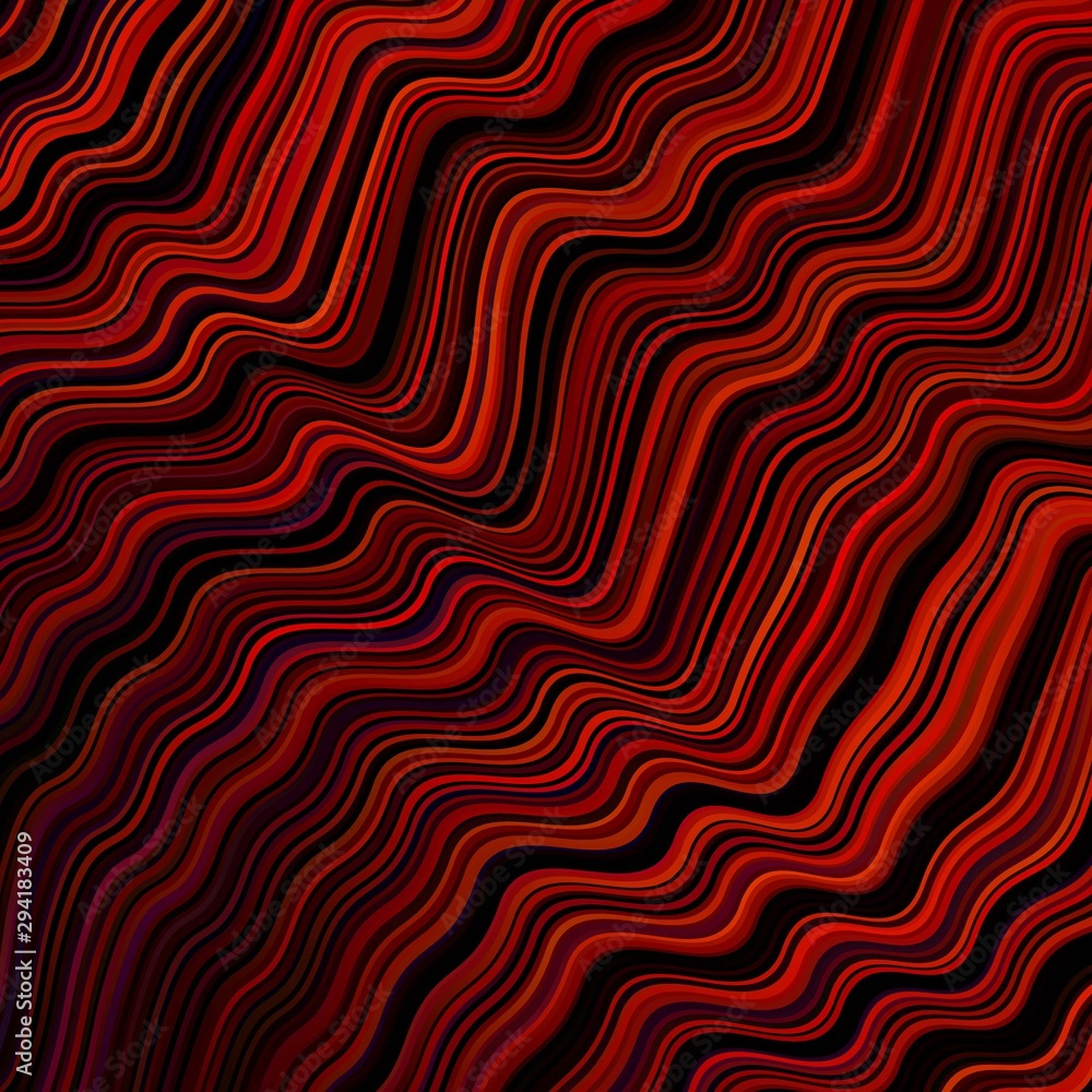 Dark Red vector pattern with wry lines.