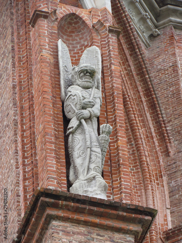 La Plata Cathedral, Argentina. Built in a neo-Gothic style, it is dedicated to the Immaculate Conception and is located in the city's geographical center, facing Plaza Moreno and the town hall.