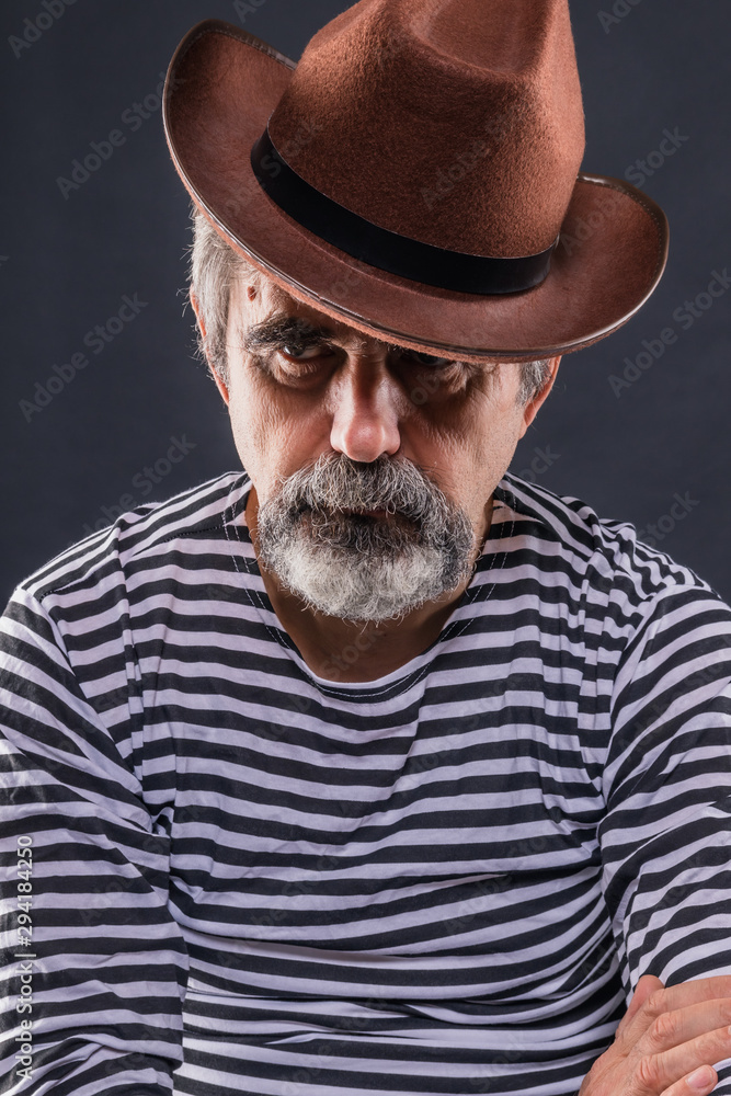 Annoyed crazy pirate is evil and is focused on one point Annoyed crazy pirate is evil and is focused on one point