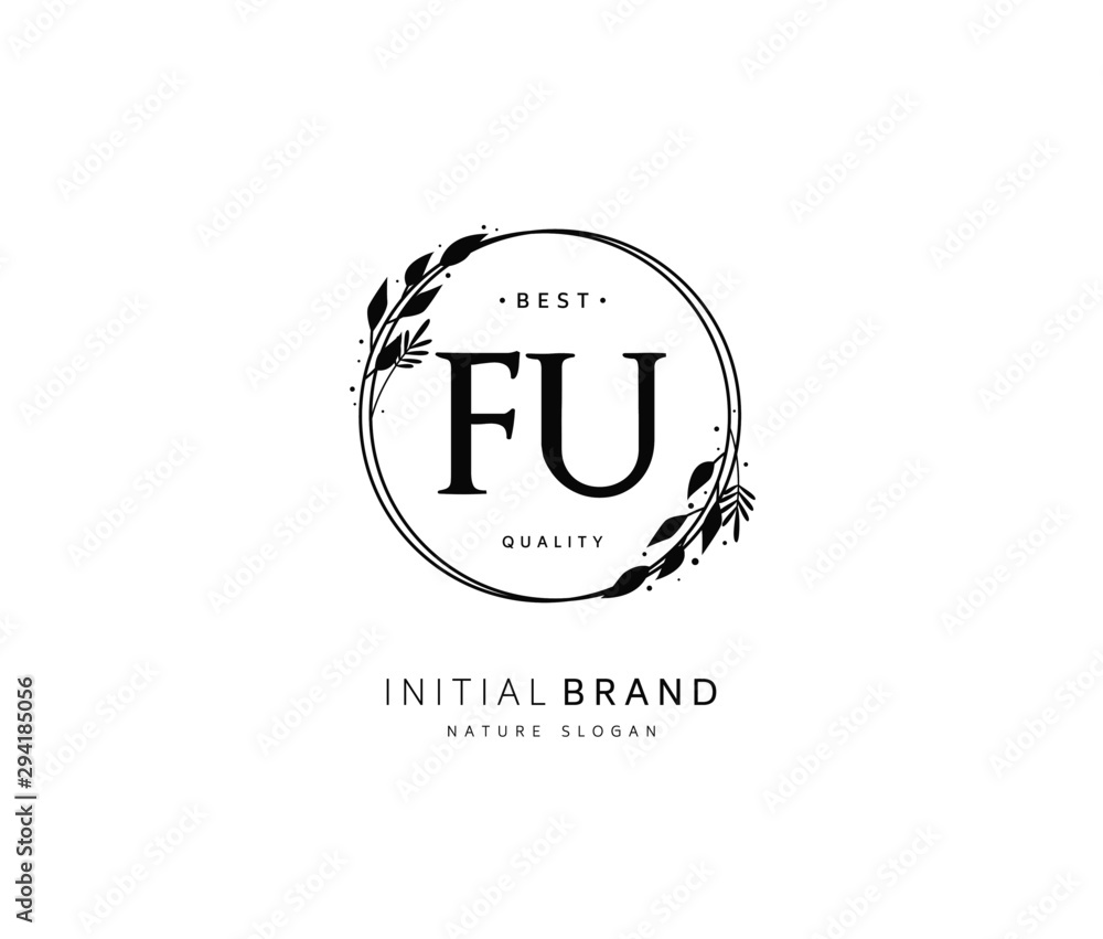 F U FU Beauty vector initial logo, handwriting logo of initial signature, wedding, fashion, jewerly, boutique, floral and botanical with creative template for any company or business. F U FU Beauty vector initial logo, handwriting logo of initial signature, wedding, fashion, jewerly, boutique, floral and botanical with creative template for any company or business.