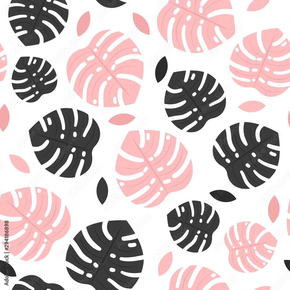 Seamless pattern with monstera leaf Seamless pattern with monstera leaf