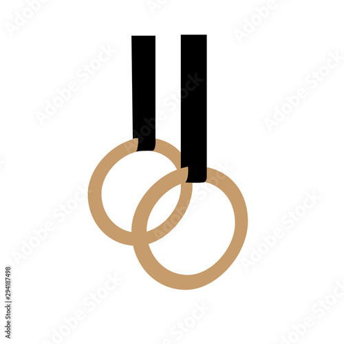 Gymnastic rings vector illustration.