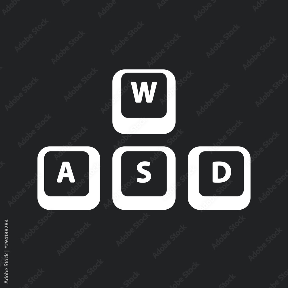 WASD keys illustration Stock Vector Adobe Stock WASD keys illustration Stock Vector Adobe Stock