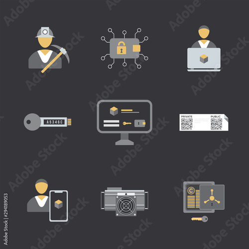 cryptocurrency blockchain technology concept.