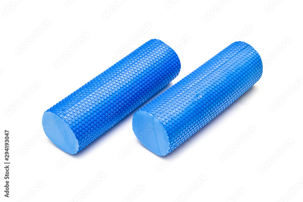 Foam rolls for sports on a white background Foam rolls for sports on a white background