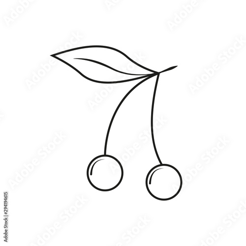 cherry or bunch icon with l...