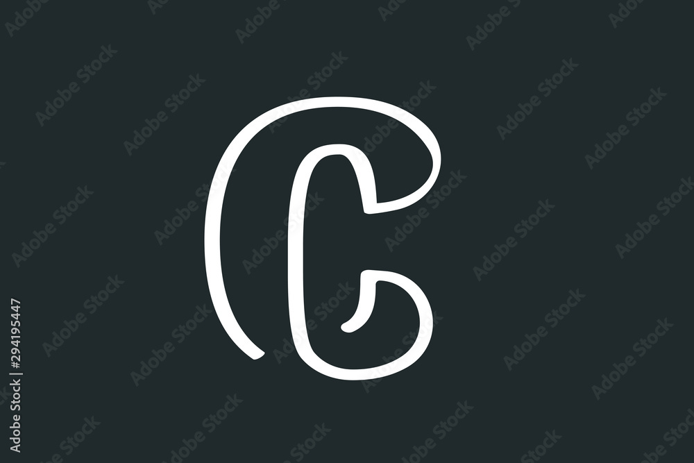 C Letter Linked Luxury Premium CC minimal logo design C Letter Linked Luxury Premium CC minimal logo design