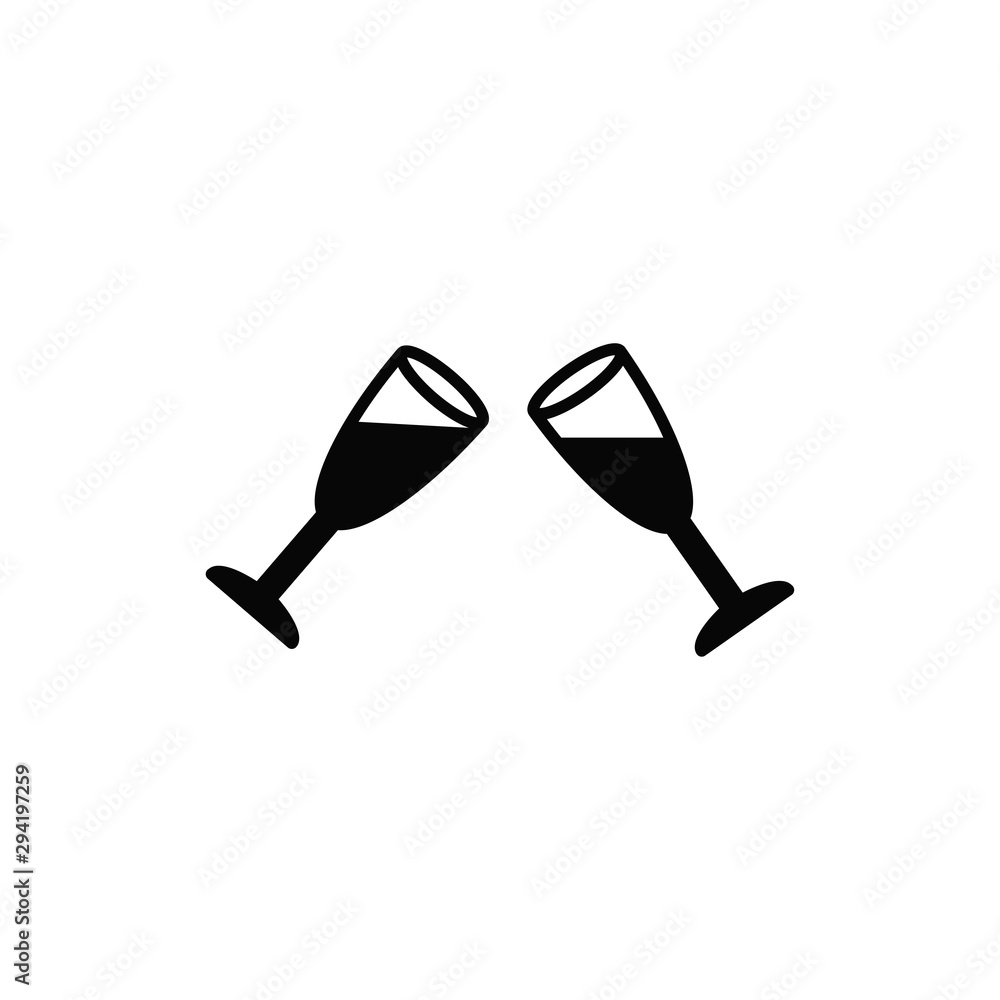 glass icon vector flat design glass icon vector flat design