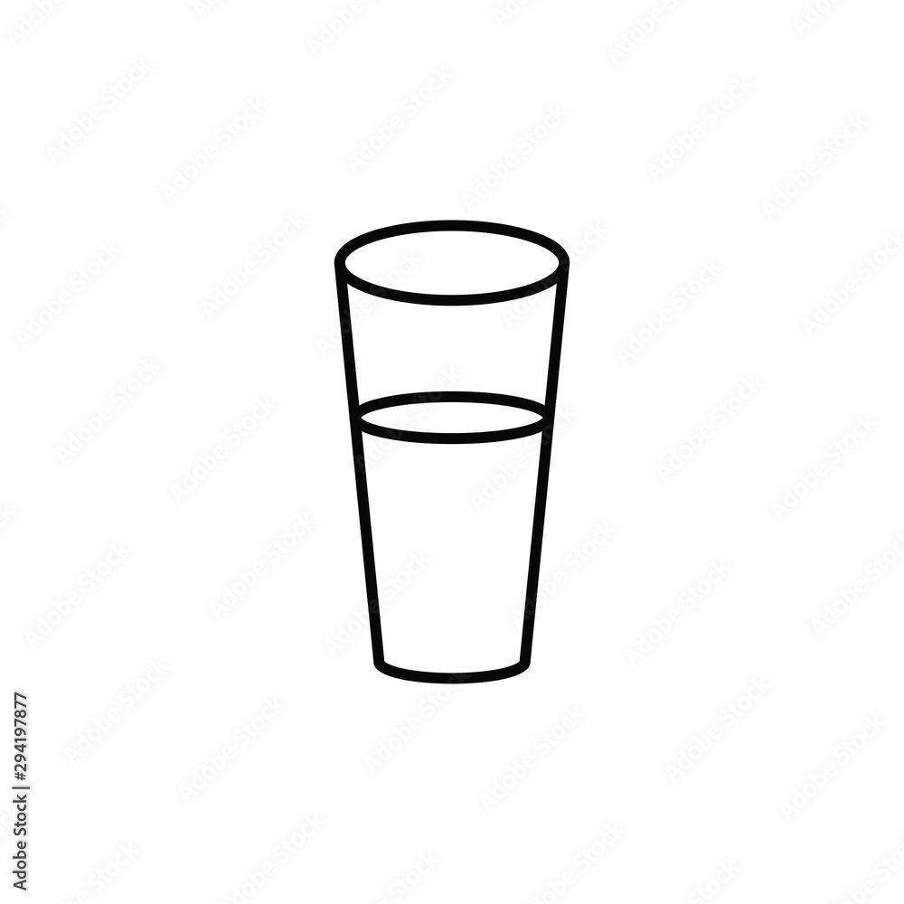 glass icon vector flat design glass icon vector flat design