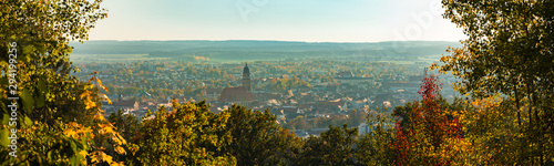 Panoramic view of historic old town Amberg, Germany Bavaria photo