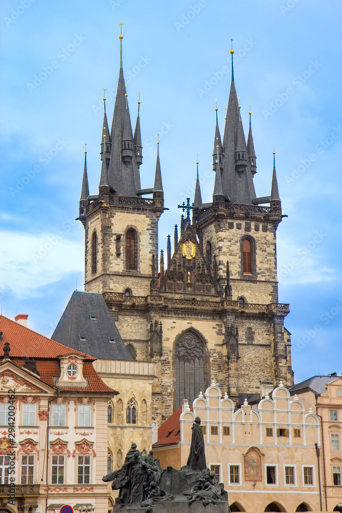 Church of Our Lady before Týn in Old Town Square in Prague Czech Republic
