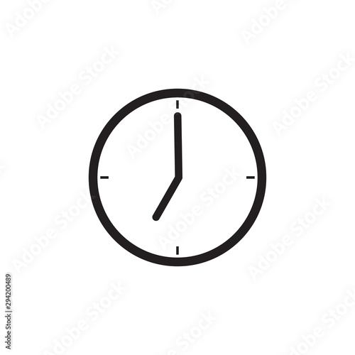 clock icon vector trendy flat design