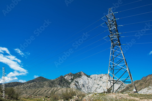 Power lines in the beautifu...