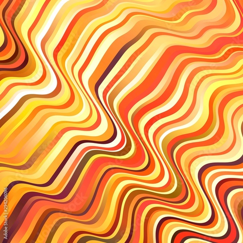 Light Orange vector background with bows. Abstract gradient illustration with wry lines. Pattern for ads, commercials.