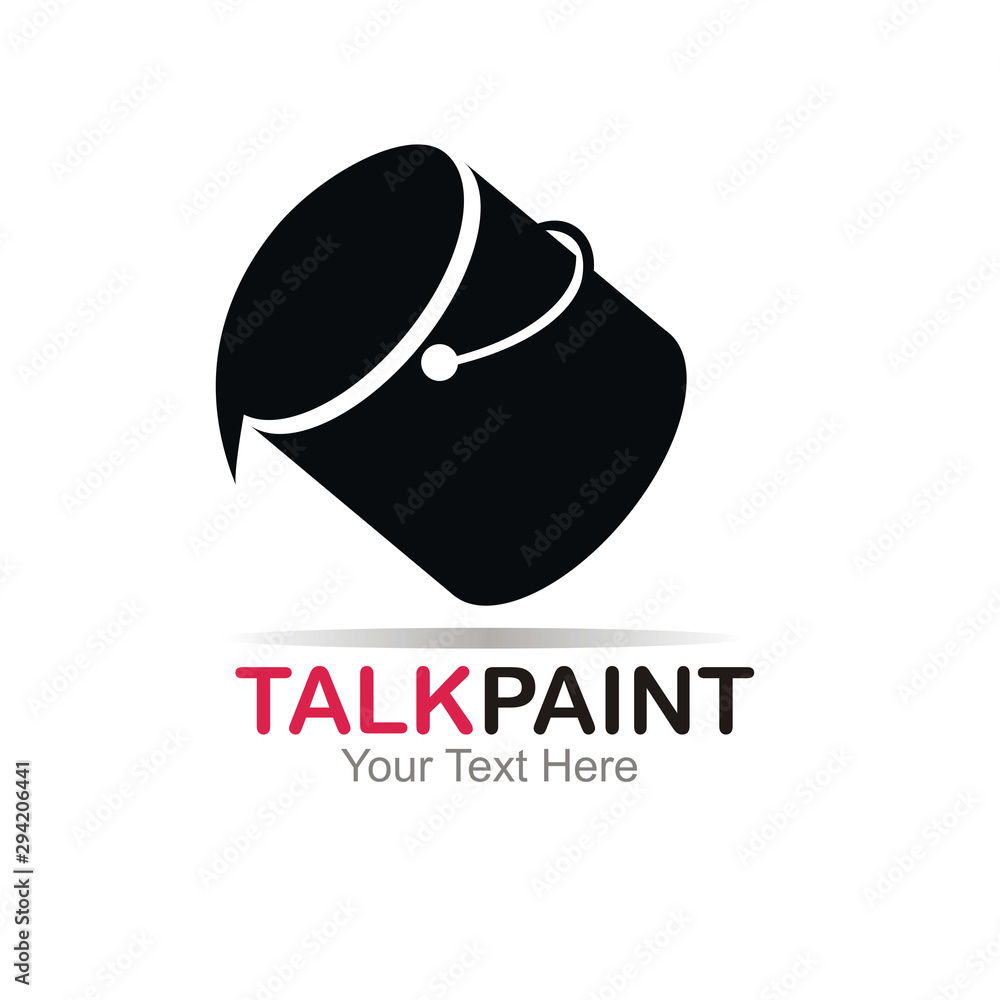 Obraz premium talk paint logo concept isolated on white background