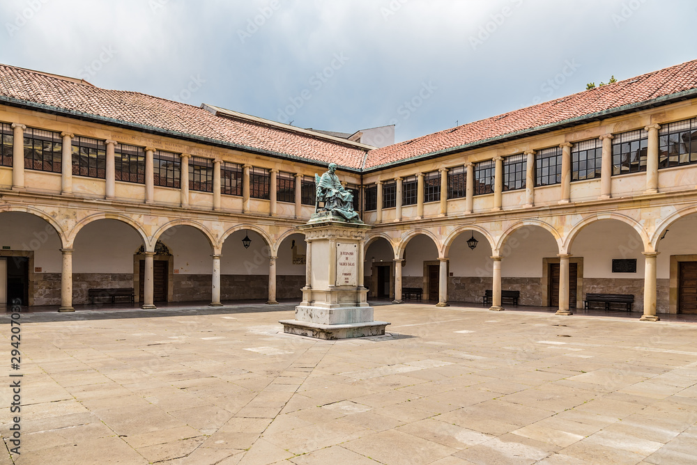 Oviedo, Spain. The inner courtyard of the University