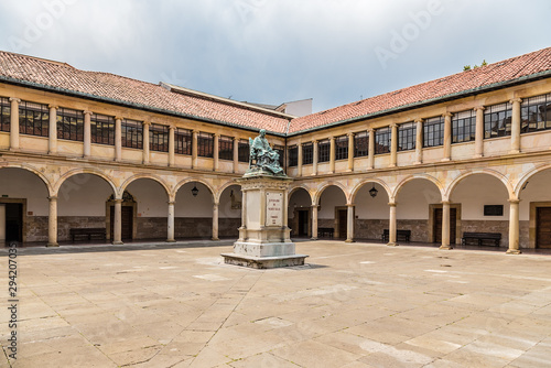 Oviedo, Spain. The inner courtyard of the University