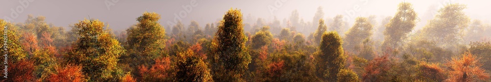 Autumn panorama Autumn park. Sunset over the autumn forest. Autumn panorama Autumn park. Sunset over the autumn forest.