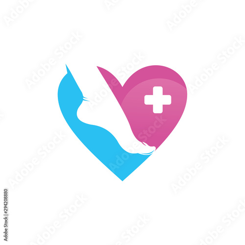 foot logo design template icon vector isolated
