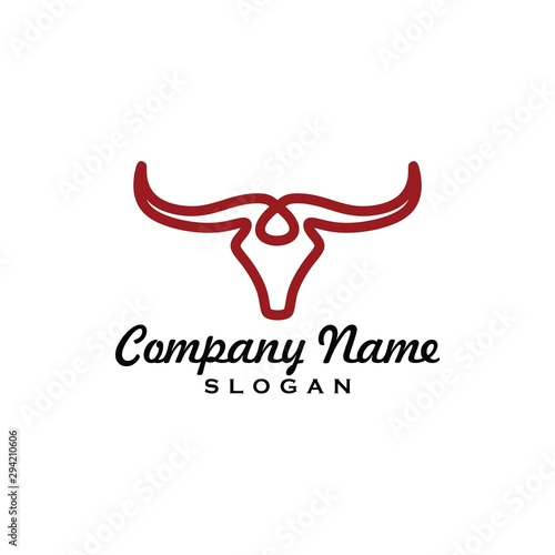 Simple Buffalo logo vector icon. bull fight bison with mountain on head face. Silhouette shadow art classic modern look. For cool shirt cloth apparel graphic, game, smart phone app, brand. Quiet, calm