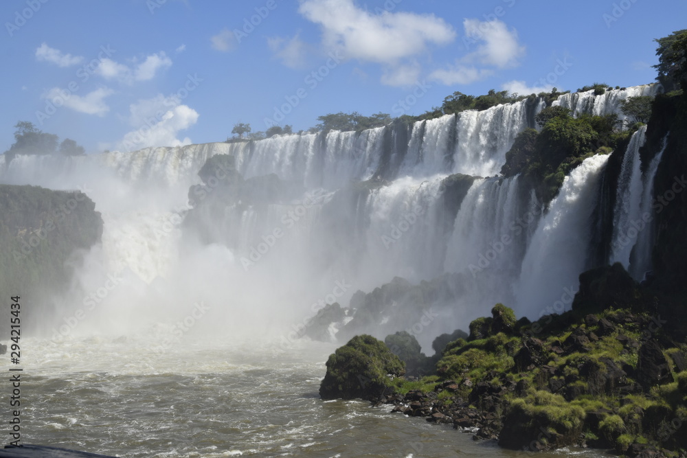 View over the Iguazu falls in Brazil/Argentina View over the Iguazu falls in Brazil/Argentina