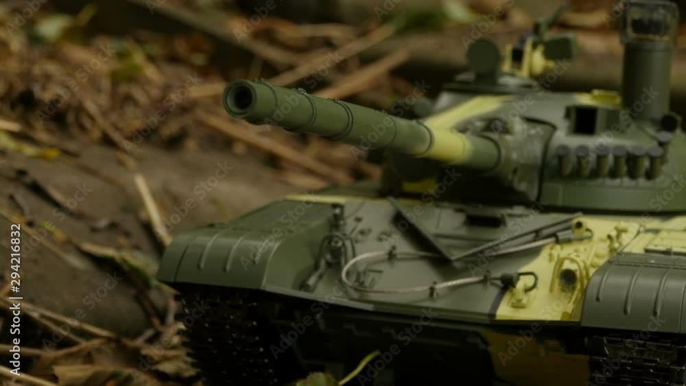 Cannon tank T-72, camera in motion close to Cannon tank T-72, camera in motion close to