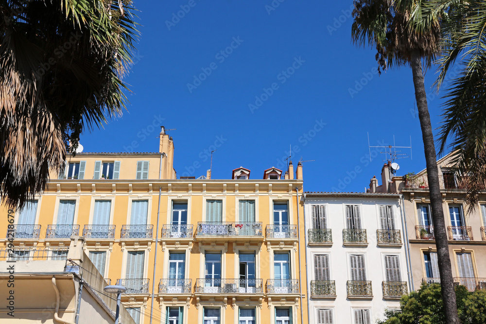Naklejka premium Old town houses - Hyeres - Provence - FRANCE