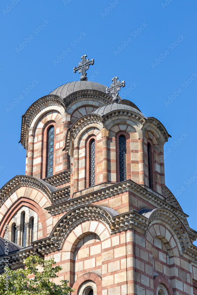 Church of Saint Mark at the center of city of Belgrade, Serbia