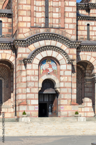 Church of Saint Mark at the center of city of Belgrade  Serbia