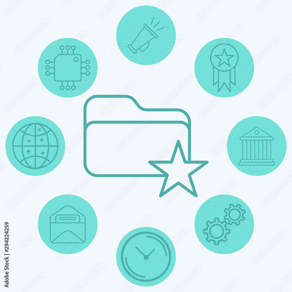 Favorite folder vector icon sign symbol Favorite folder vector icon sign symbol